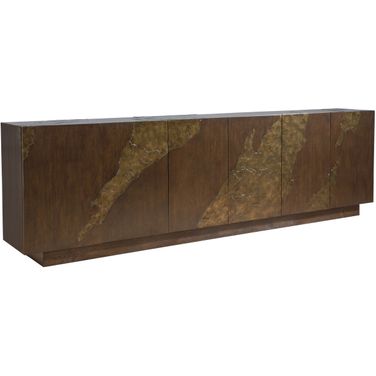 Signature Designs Contango Long Media Console In Dark Brown