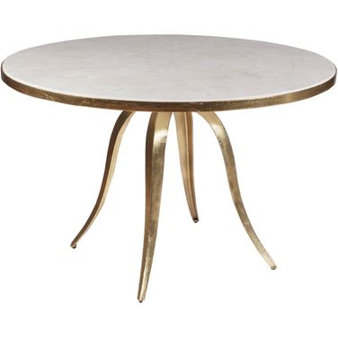 Signature Designs Crystal Stone Round Dining Table In Gold