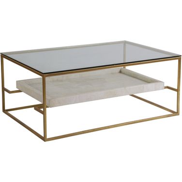 Signature Designs Cumulus Rectangular Cocktail Table In Gold