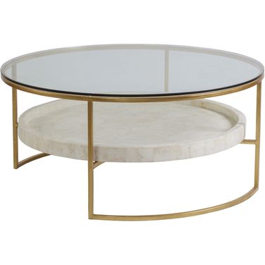 Signature Designs Cumulus Round Cocktail Table In Gold