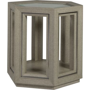 Signature Designs Zeitgeist Hexagonal End Table In Antique Linen
