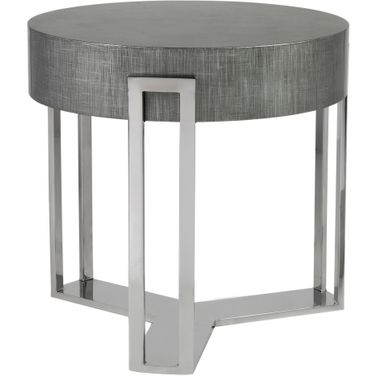 Signature Designs Iridium Round End Table In Gray