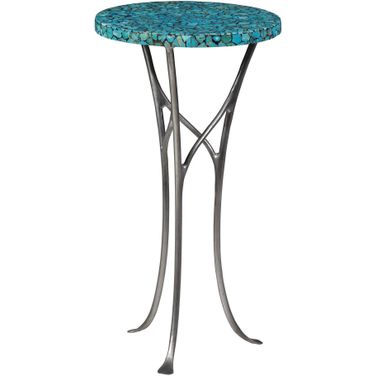 Signature Designs Isidora Turquoise Spot Table In Aqua Marine