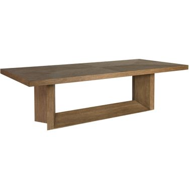 Signature Designs Liason Rectangular Dining Table In Medium Brown