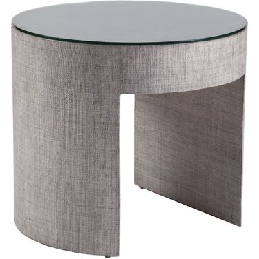 Signature Designs Precept Round End Table In Gray