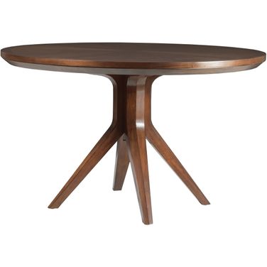 Signature Designs Beale Round Dining Table In Warm Brown
