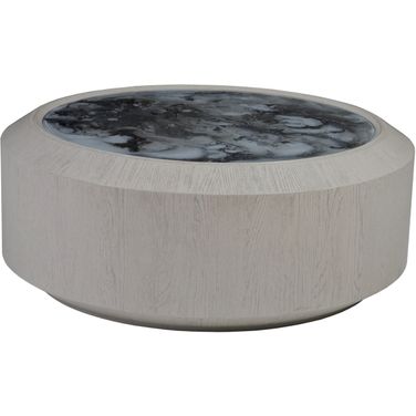 Signature Designs Metaphor Round Cocktail Table In Light Gray