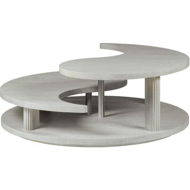 Signature Designs Yin Yang Cocktail Table In Mist Gray