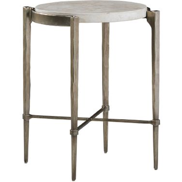 Signature Designs Percival Accent Spot Table In Champagne