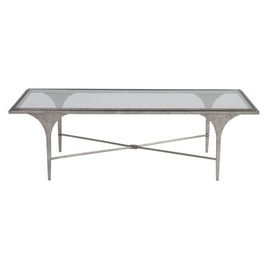 Signature Designs Porto Rectangular Cocktail Table In Silver Leaf