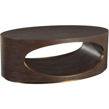 Verbatim Verbatim Oval Cocktail Table In Dark Brown