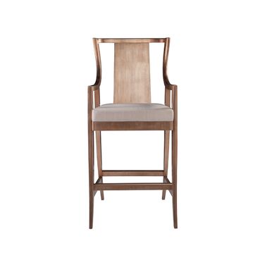 Signature Designs Sirocco Slat Back Barstool In Silver Leaf
