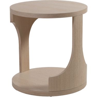Signature Designs St Ives Round End Table In Sandrift