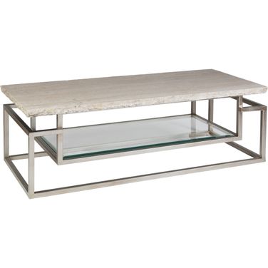 Signature Designs Theo Rectangular Cocktail Table In Champagne