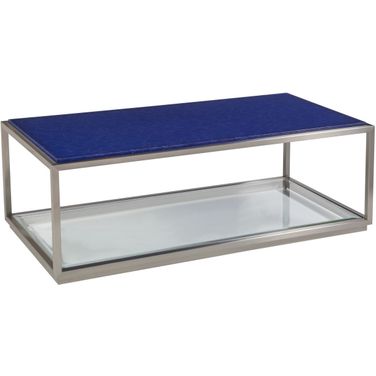 Signature Designs Ultramarine Rectangular Cocktail Table In Stainless Steel
