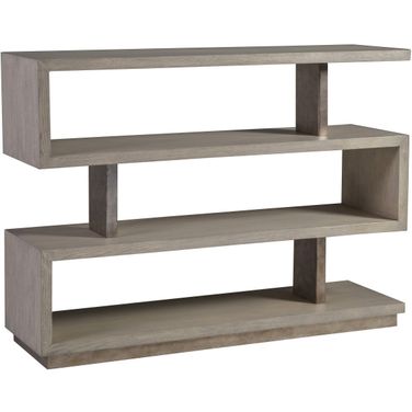 Signature Designs Soiree Low Bookcase In Silver Leaf