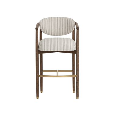 Sigrid Barstool In Antique Brown and Gifford Script