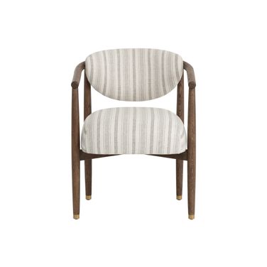 Sigrid Dining Armchair In Antique Brown and Gifford Script