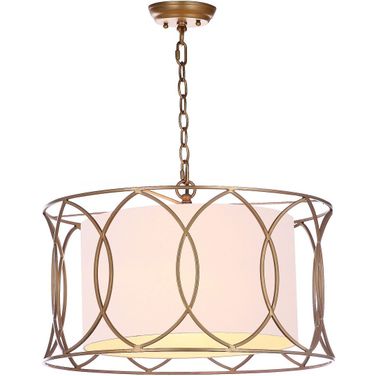 Silas Gold 21.5 Inch Adjustable Pendant Lamp