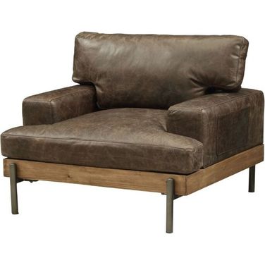 Silchester Distress Chocolate Leather Chair