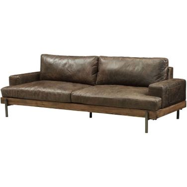 Silchester Distress Chocolate Leather Sofa