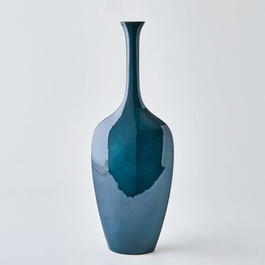Silhouette Slim Vase In Blue
