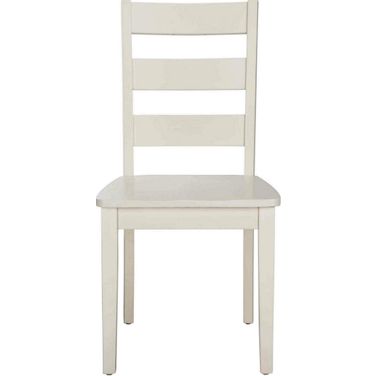 Silio Ladder Back Dining Chair Set of 2 in White