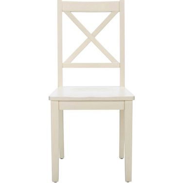 Silio x Back Dining Chair Set of 2 in White
