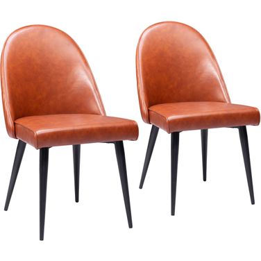 Silloth Armless Dining Chair Set of 2 In Brown