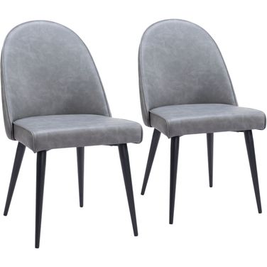 Silloth Armless Dining Chair Set of 2 In Gray