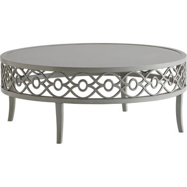 Silver Sands Round Cocktail Table In Gray 01-3945-947