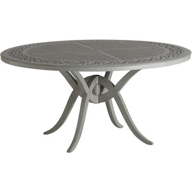 Silver Sands Round Dining Table In Gray