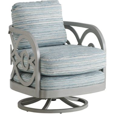 Silver Sands Occasional Swivel Chair In Gray