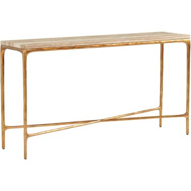Silverado Menlo Park Console with Stone Top In Montecito