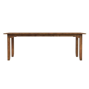 Silverdale 70 - 90 Inch Leg Table with 20 Inch Self-Storing Butterfly Leaf In Russet