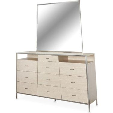 Silverlake Village Washed Oak Dresser Mirror