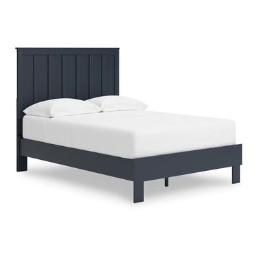 Simmenfort Full Platform Bed In Navy Blue
