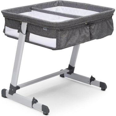 Simmons Kids By The Bed Twin City Sleeper Bassinet In Grey Tweed
