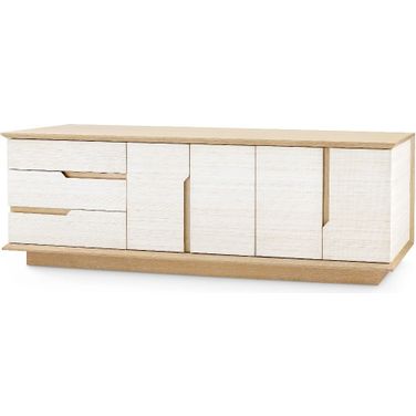 Simon 3-Drawer and 4-Door Cabinet In Light Natural Shimmer