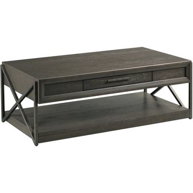 Simon Rectangular Drawer Coffee Table In Metal