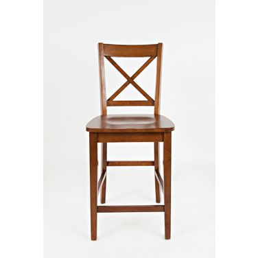 Simplicity X-Back Counter Stool Set of 2 In Caramel