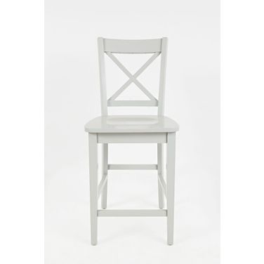 Simplicity X-Back Counter Stool Set of 2 In Grey