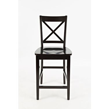 Simplicity X-Back Counter Stool Set of 2 In Espresso Brown