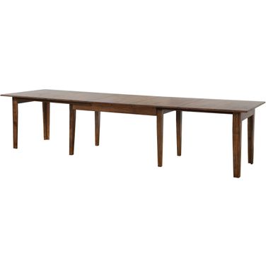 Simply Brook Amish Brown 134 Inch Rectangular Extendable Dining Table