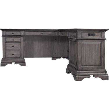 Sinclair 48 Inch Return Desk In Ash Grey