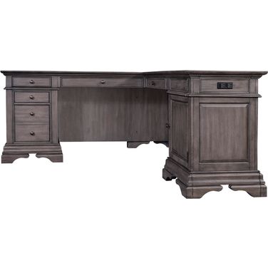 Sinclair 66 Inch Desk For Return In Grey