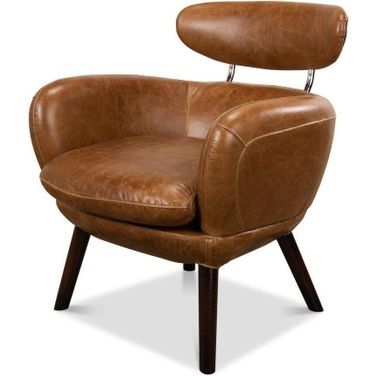 Sinclair Brown Leather Arm Chair