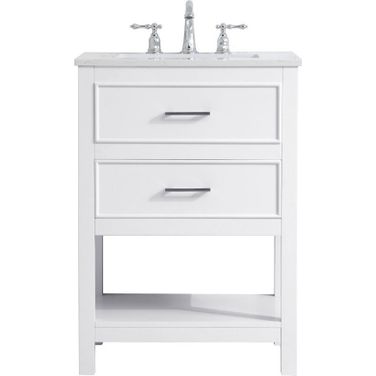 Sinclaire 24 Inch Single Bathroom Vanity In White