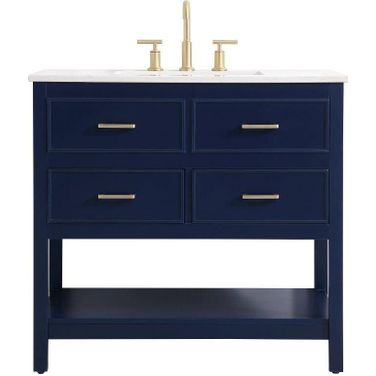 Sinclaire 36 Inch Single Bathroom Vanity In Blue