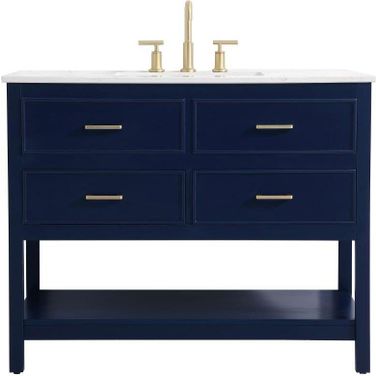 Sinclaire 42 Inch Single Bathroom Vanity In Blue
